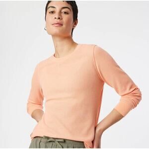 NWT Outdoor Voices The Fast track Waffle Long Sleeve Shirt in Melon Size S